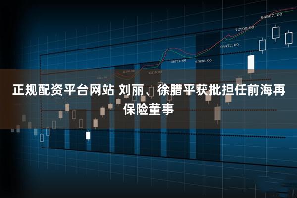 正规配资平台网站 刘丽、徐腊平获批担任前海再保险董事